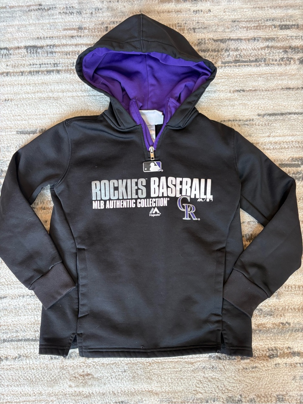 Boys Size S Small 8 Colorado Rockies Baseball Hoodie Hooded Sweatshirt